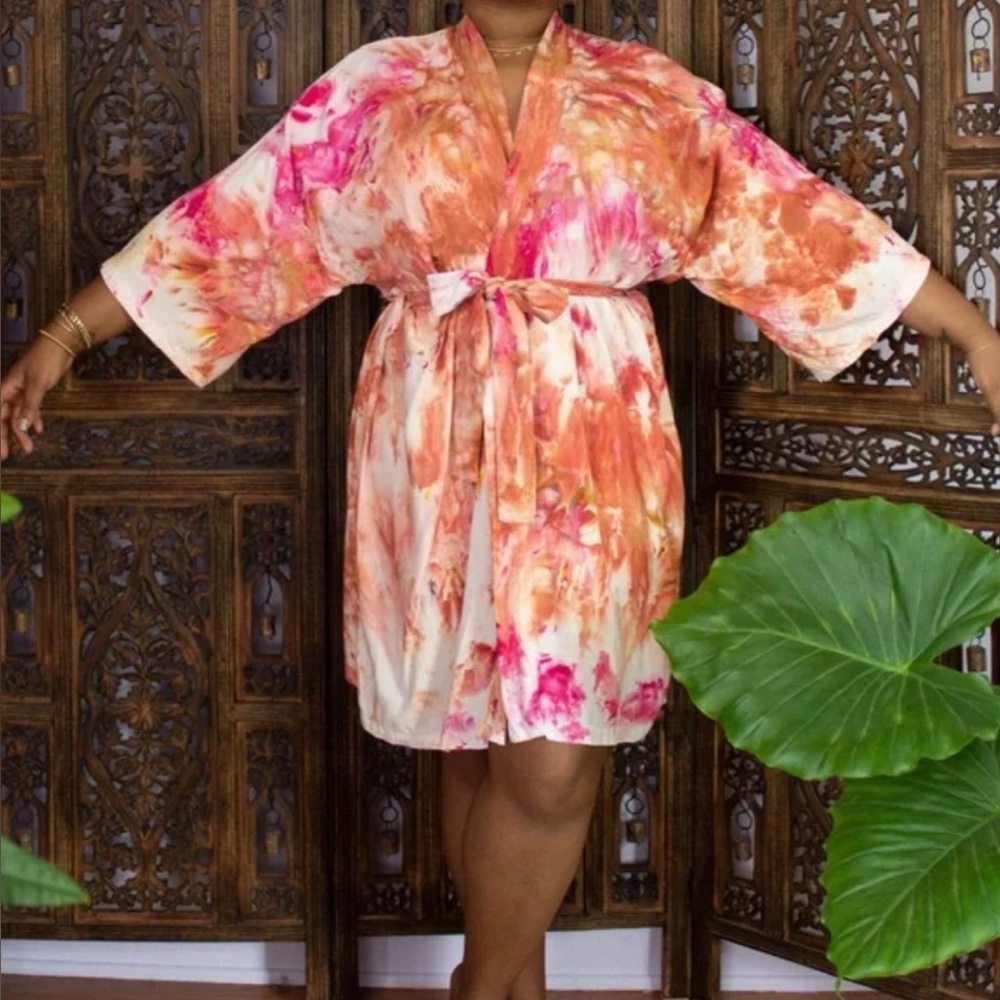 Hand Dyed Robe/Kimono - Picture 7 of 7